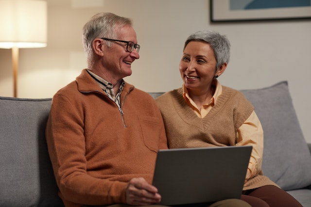 senior couple at home small